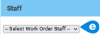 Select Staff field for WO